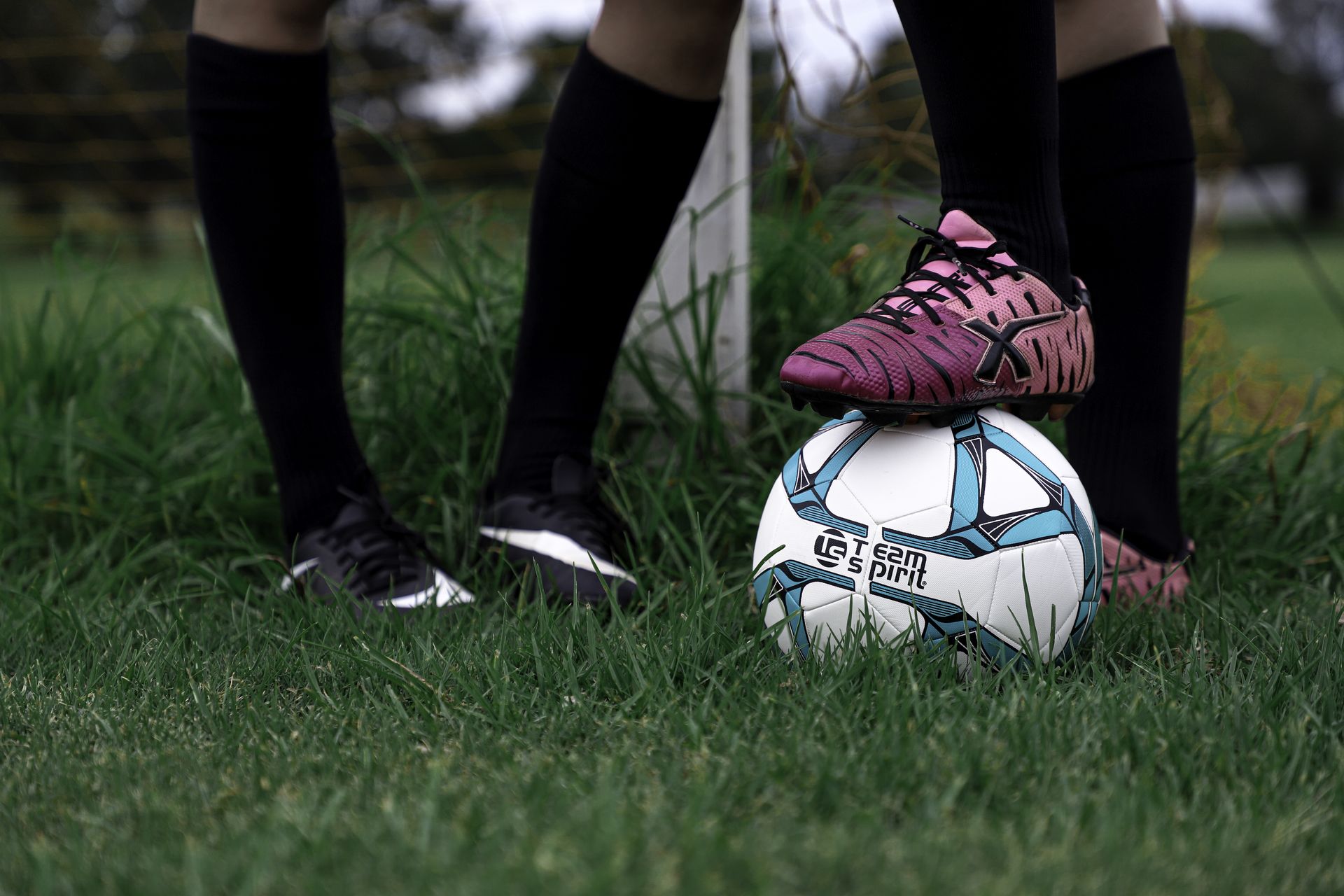 players wearing team socks for a game