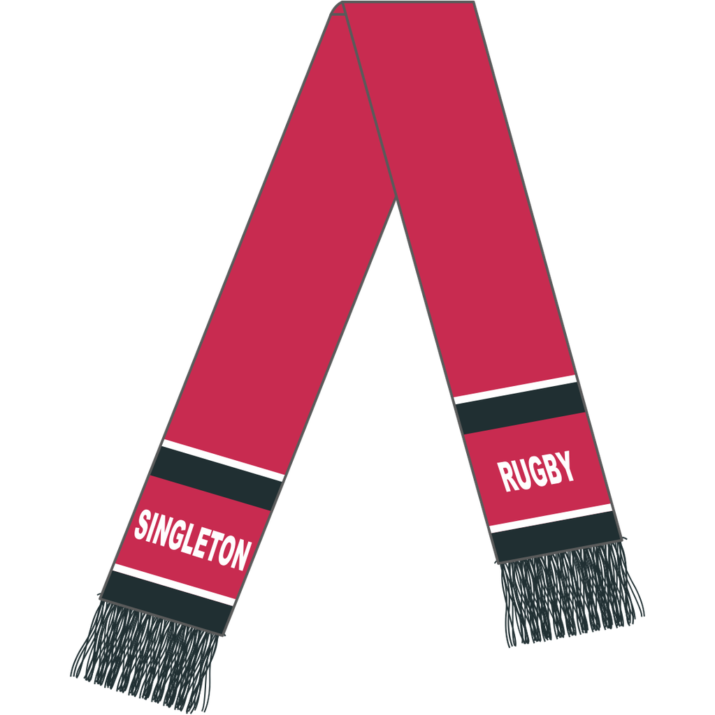 Singleton Rugby Scarf - Red