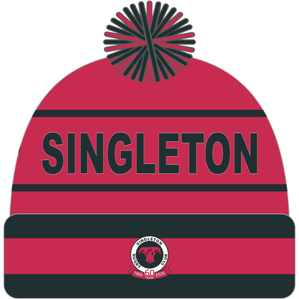 Singleton Rugby Beanie - Red