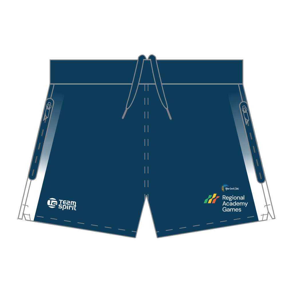 Academy Games Training Short Zip Pkts