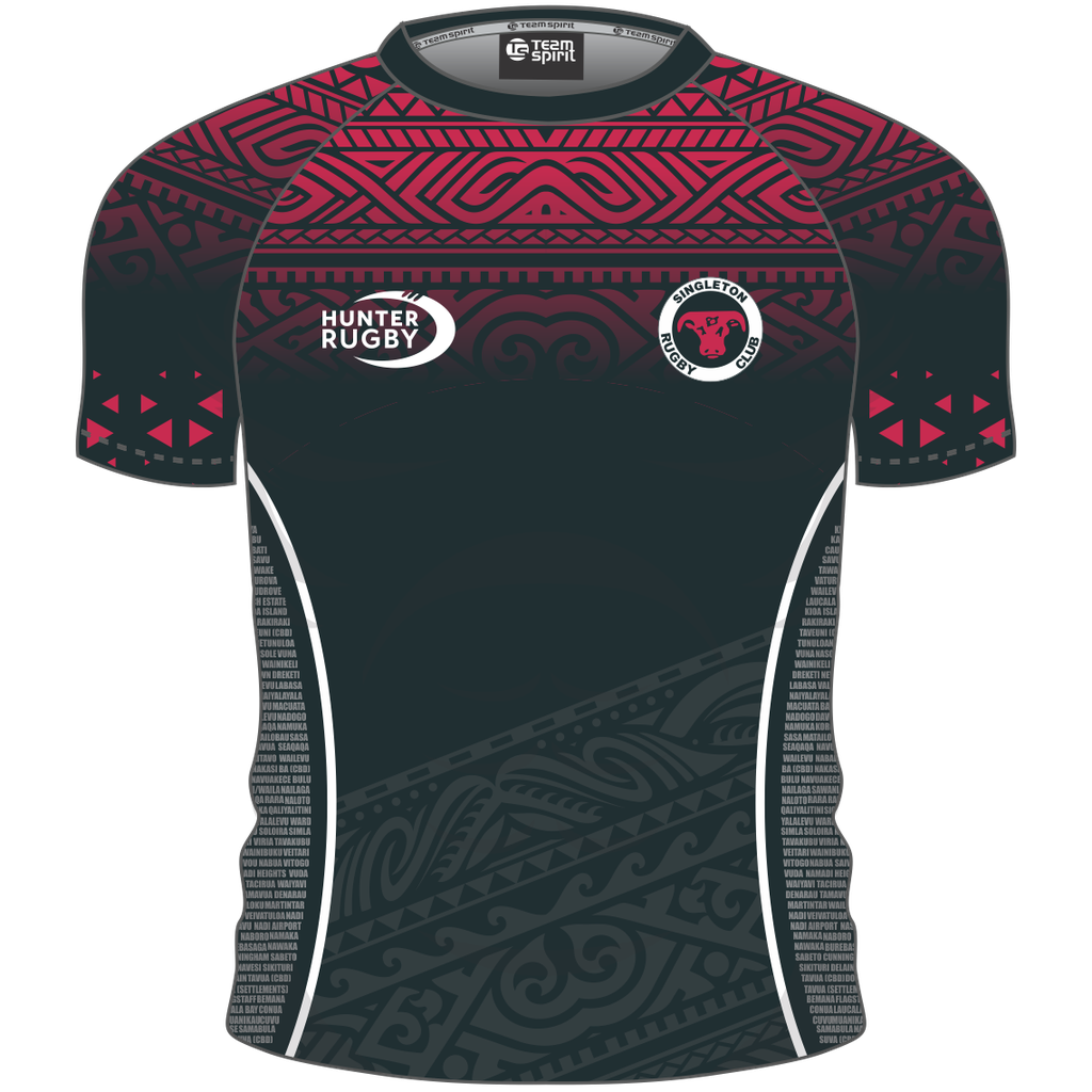 Singleton Rugby Black Fijian Training Shirt