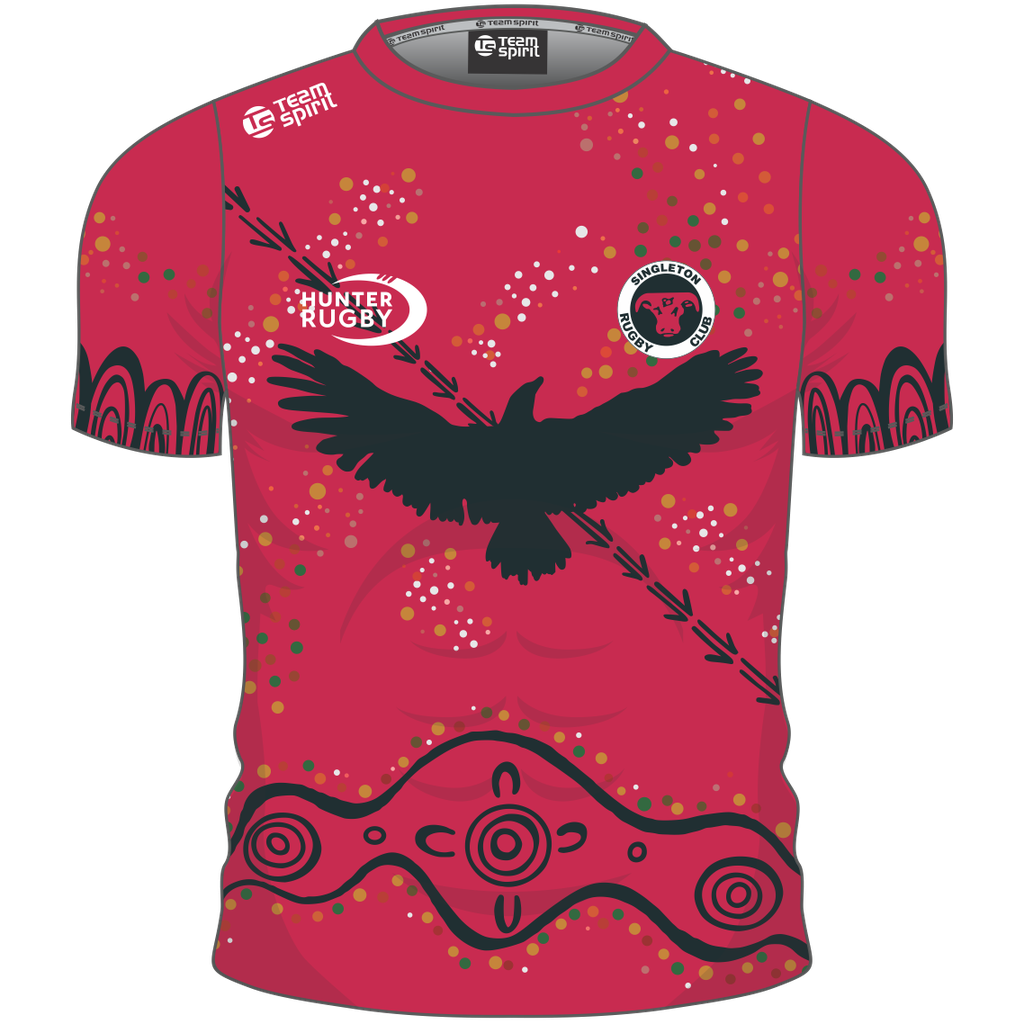 Singleton Rugby Red Indigenous Training Shirt